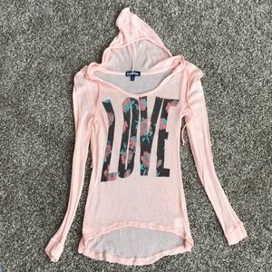 Freshman Love long sleeve hooded T-Shirt